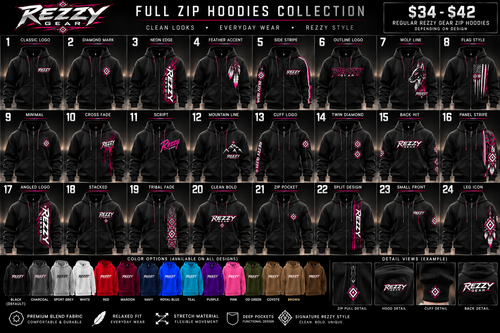 Rezzy Gear Core full-zip hoodie collection