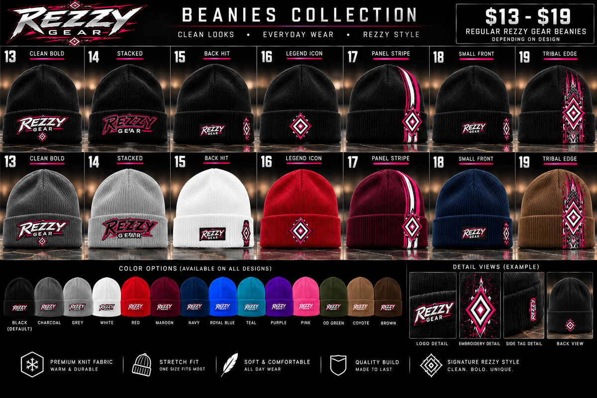 Rezzy Gear Core beanie design collection