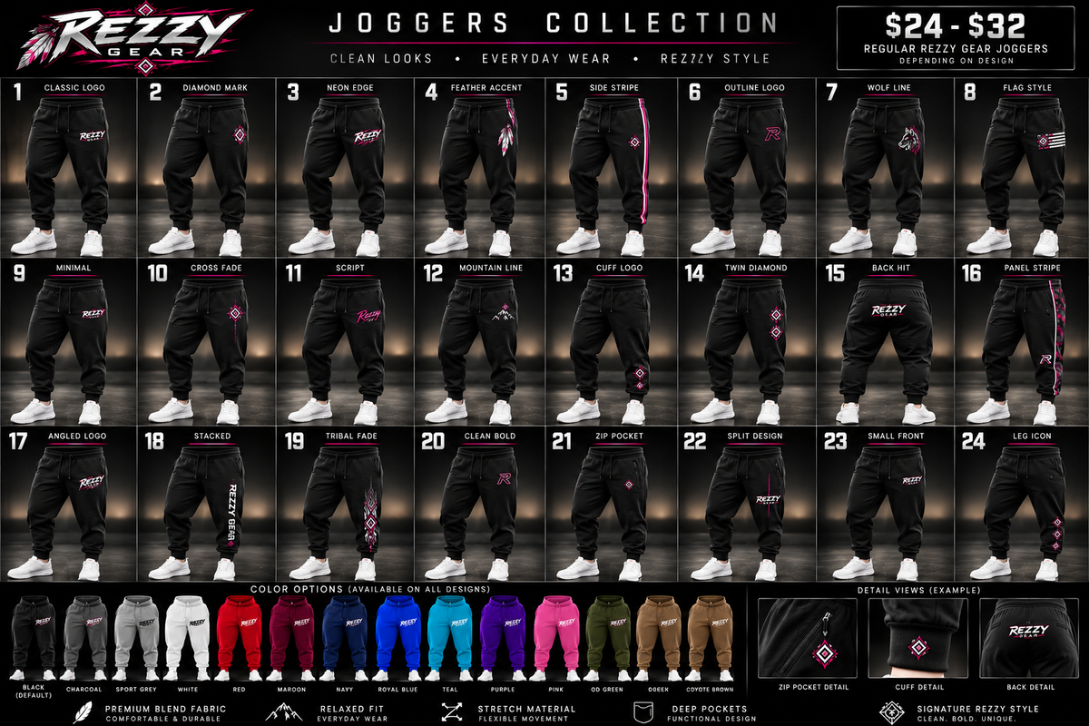 Rezzy Gear Core joggers design collection