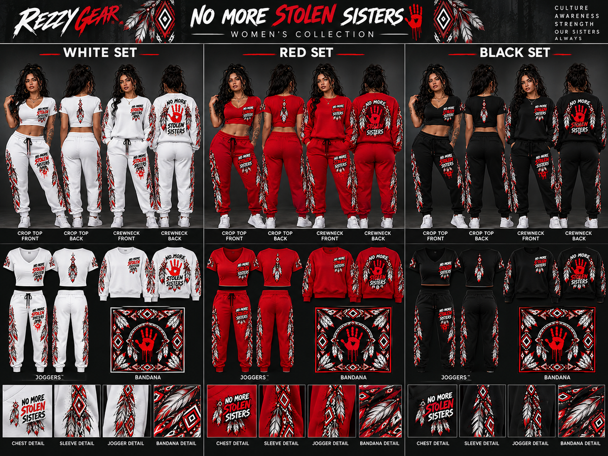 Rezzy Gear No More Stolen Sisters white red black collection