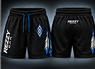 Rezzy Gear Savage Edition shorts front and back