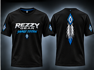 Rezzy Gear Savage Edition T-shirt front and back