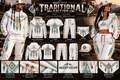 Rezzy Gear Traditional Edition white T-shirt with tan and teal artwork